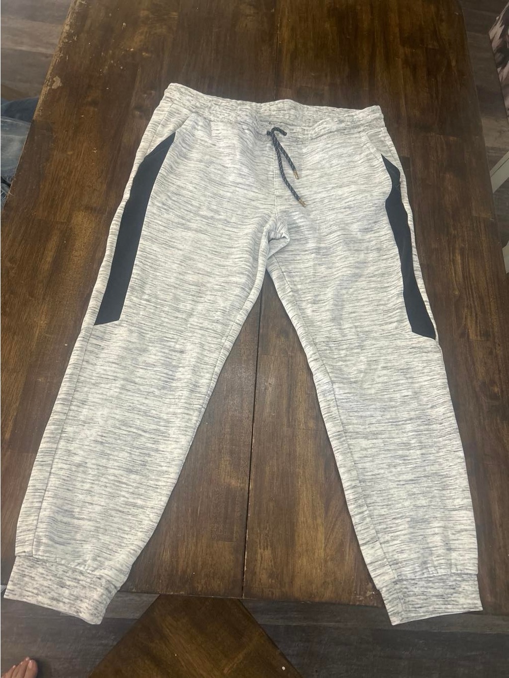 urban pipeline Gray Heather Joggers with Black Side Panels